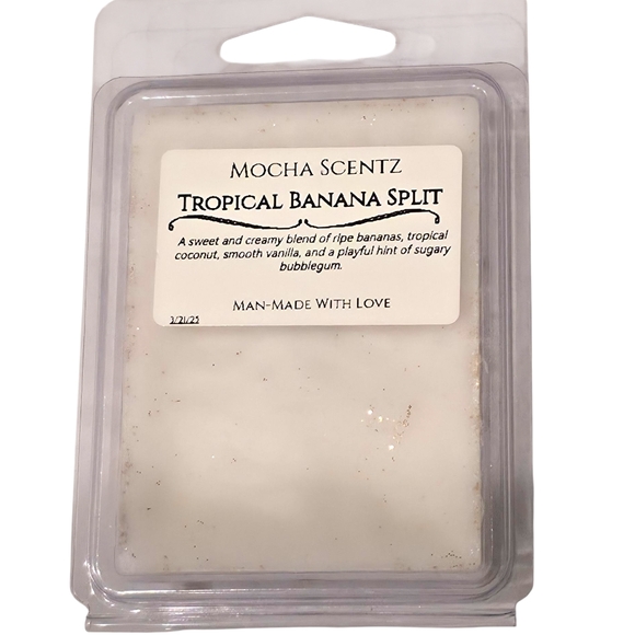 Handmade Tropical Banana Split Coconut Soy Blend Wax Melts - Picture 2 of 3